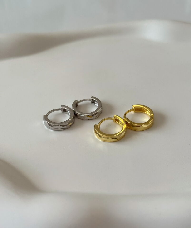 Mini Circle Küpe Gold