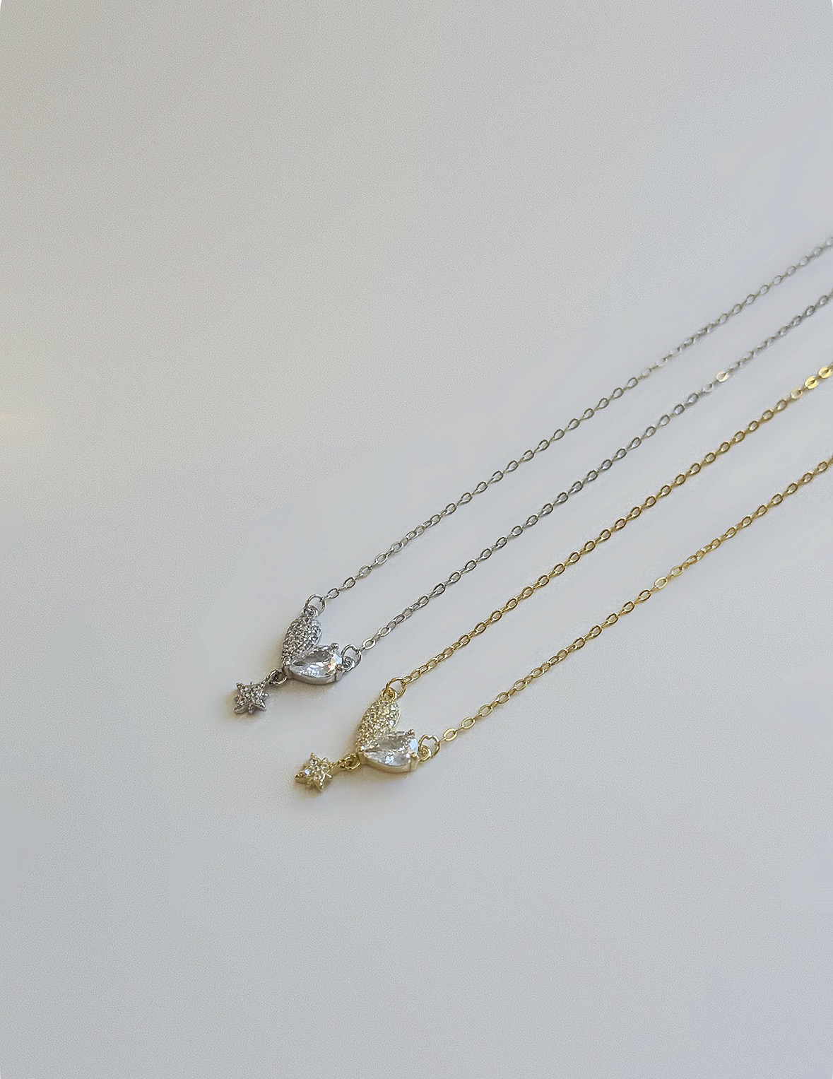 Diamond Heart Kolye Gold