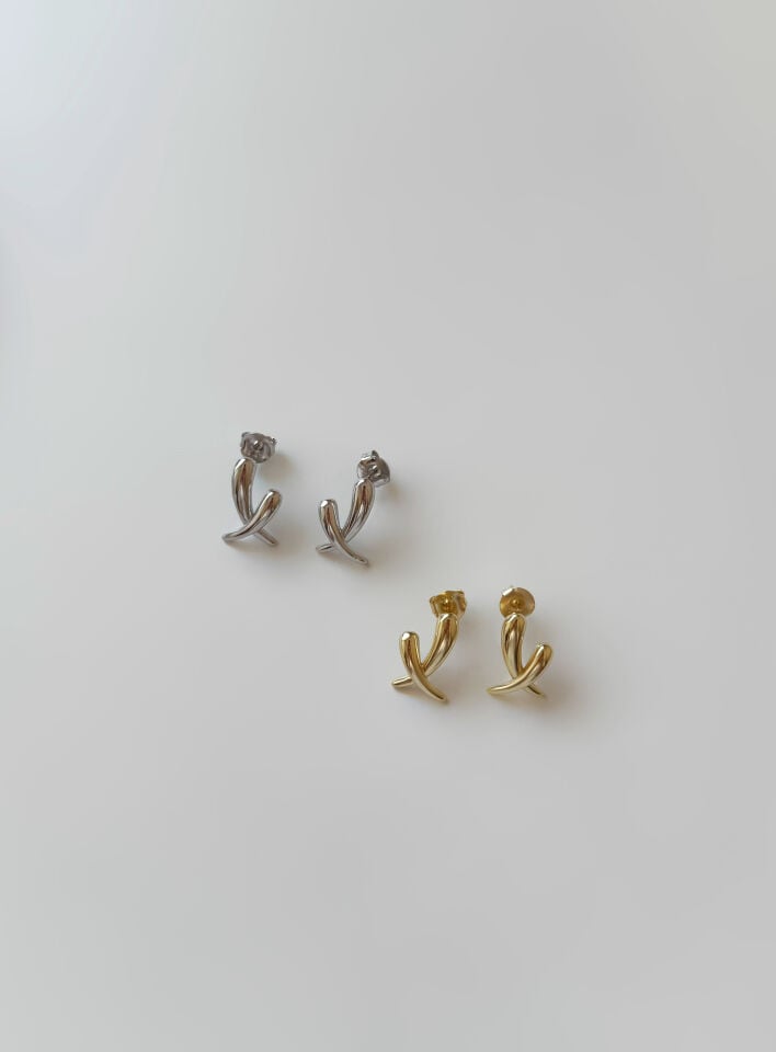 Twist Küpe Gold