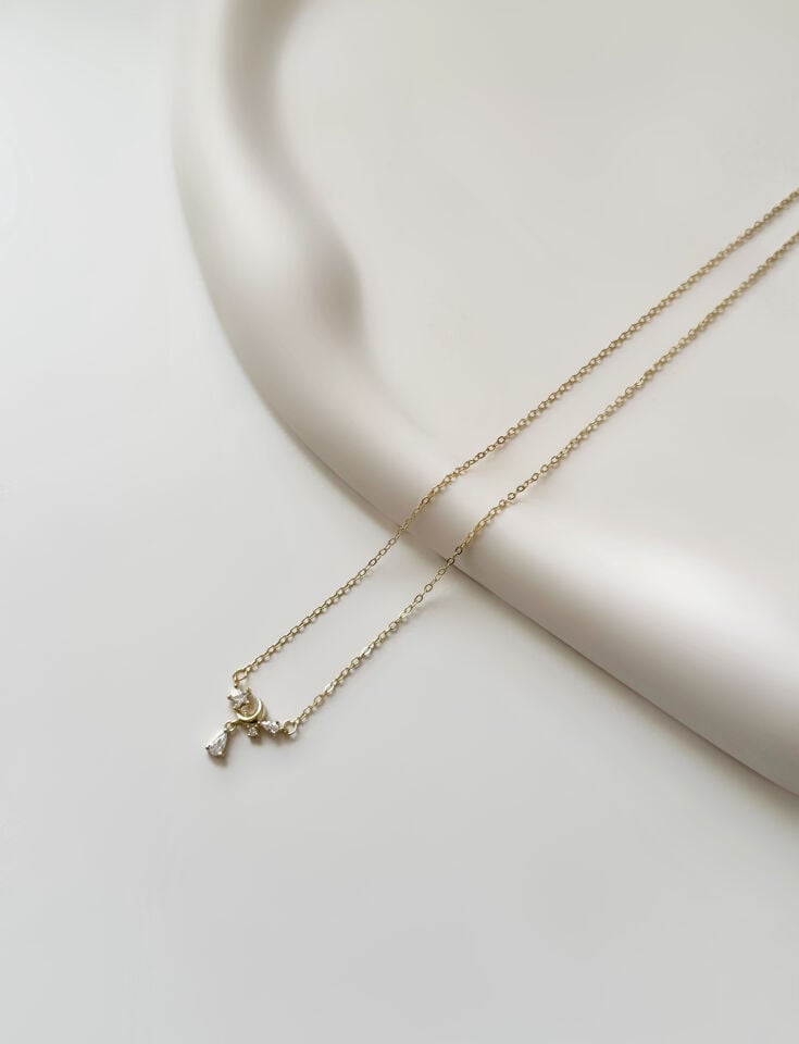 Mini Hilal Kolye Silver